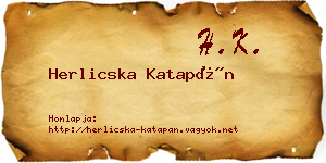 Herlicska Katapán névjegykártya
